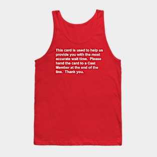 Wait Card Tank Top